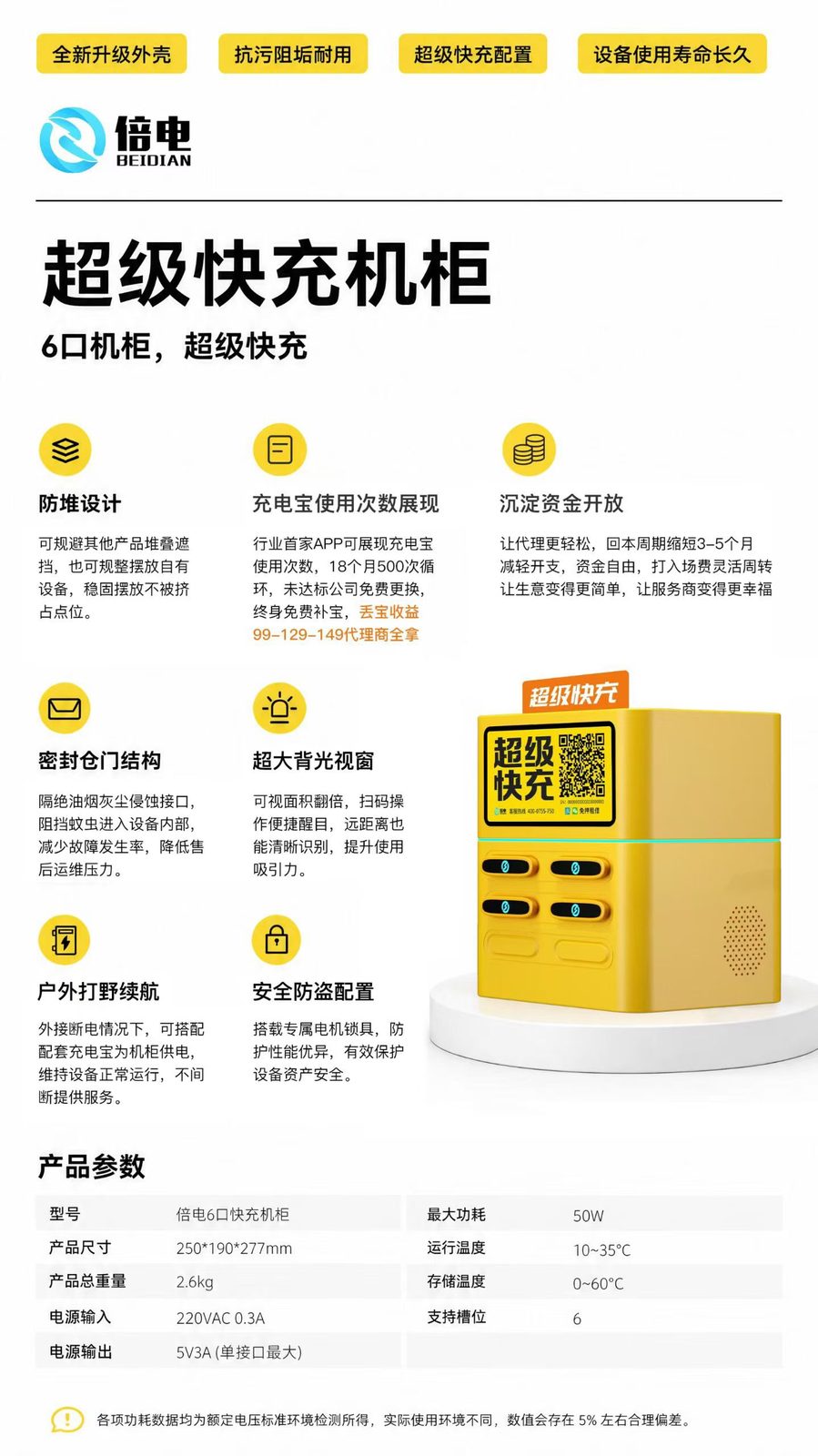 6 口快充机柜